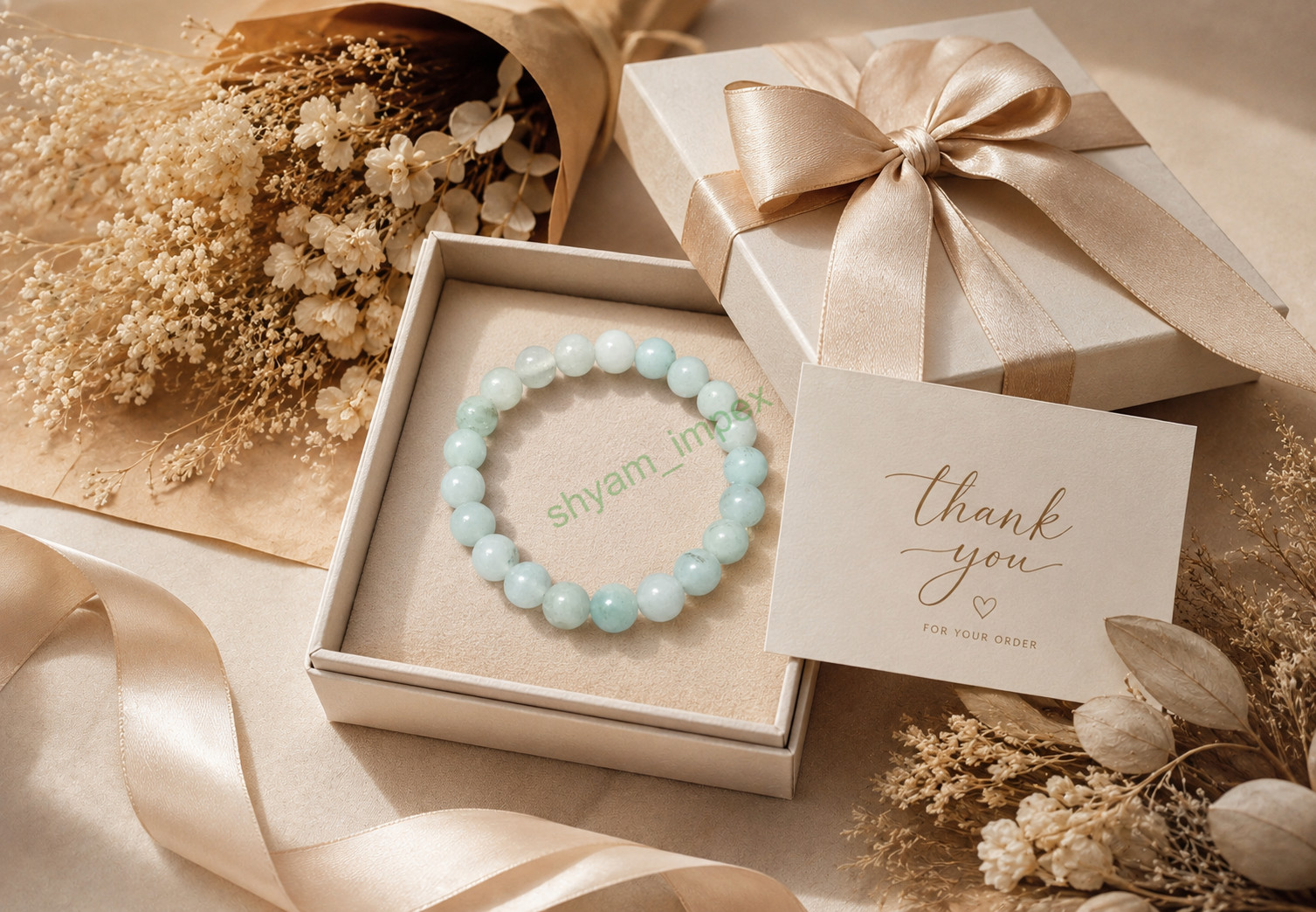 Amazonite Gemstone Beaded Stretch Bracelet Natural Crystal Healing Stone Jewelry