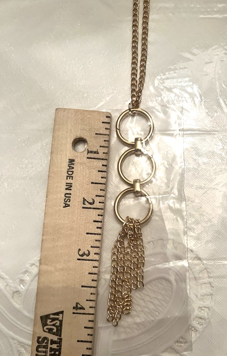REPLACEMENT GOLD TONE DETACHABLE NECKLACE FOR DRESS OR BLOUSE NEW IN PACKAGE