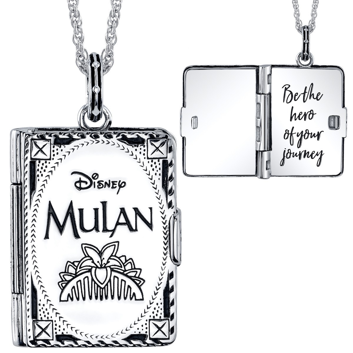 Disney X RockLove NEW ‘Mulan’ Storybook Locket Pendant Necklace Sterling Silver
