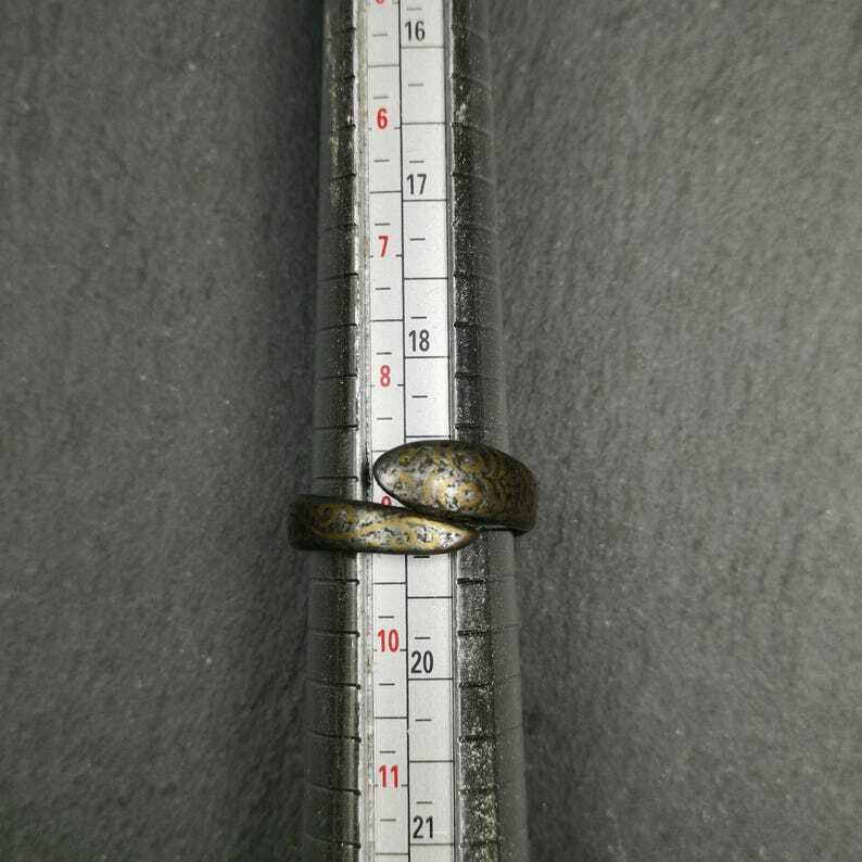 Gandhanra Unique Tibetan Snake Ring | Cold Iron Ring | Protection Jewelry