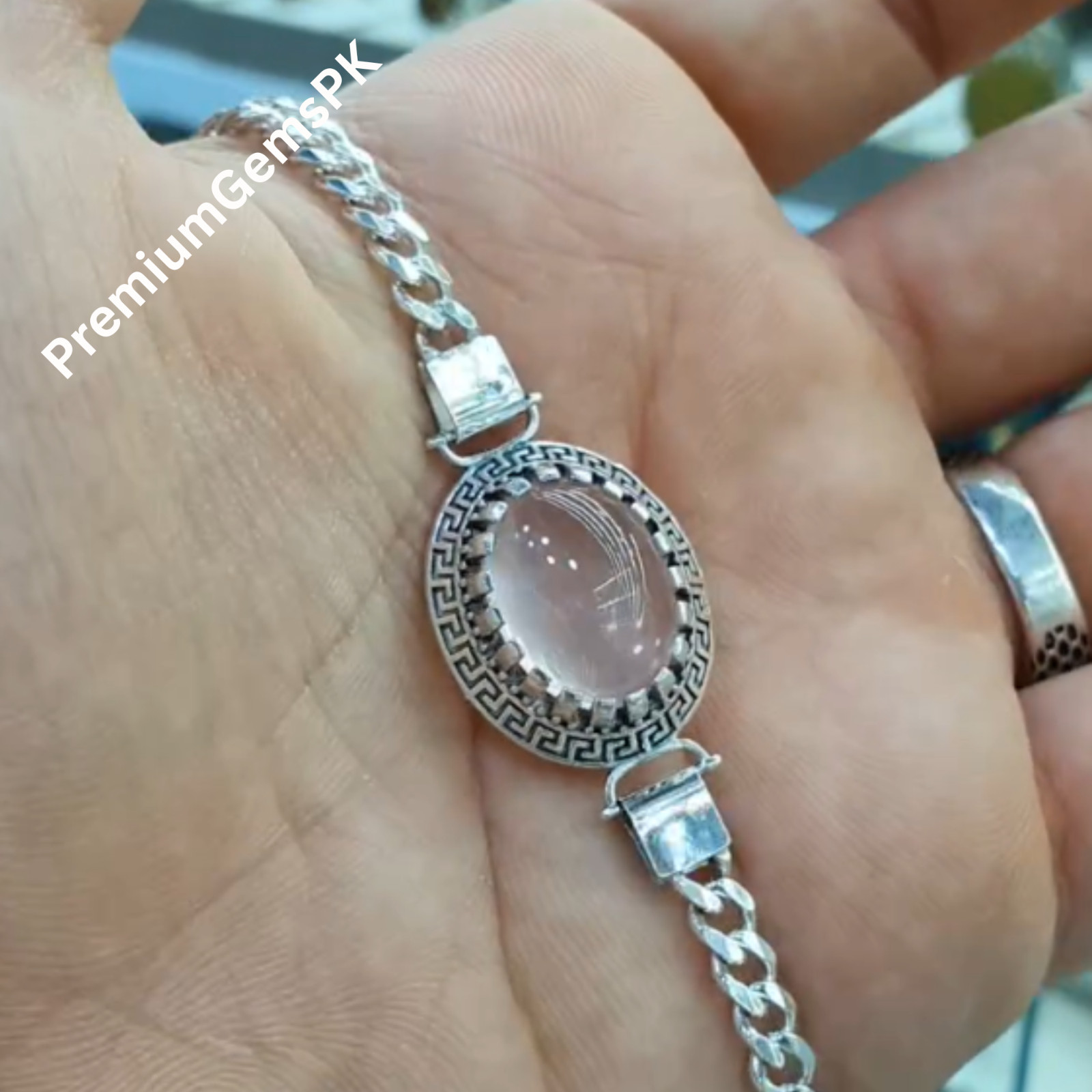 Natural Dur e Najaf/Moonstone Bracelet, Handmade Bracelet for Men, Gift for Him