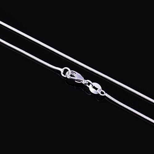 Genuine 925 Sterling Silver Snake Chain Necklace Cord 1mm Width – 16 – 28 Inches