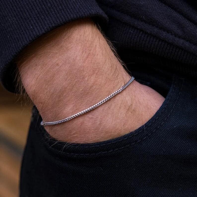 Stainless Steel Cuban Chain Bracelets for Men & Women – 6.5/7/7.5/8/9 Inch Go…