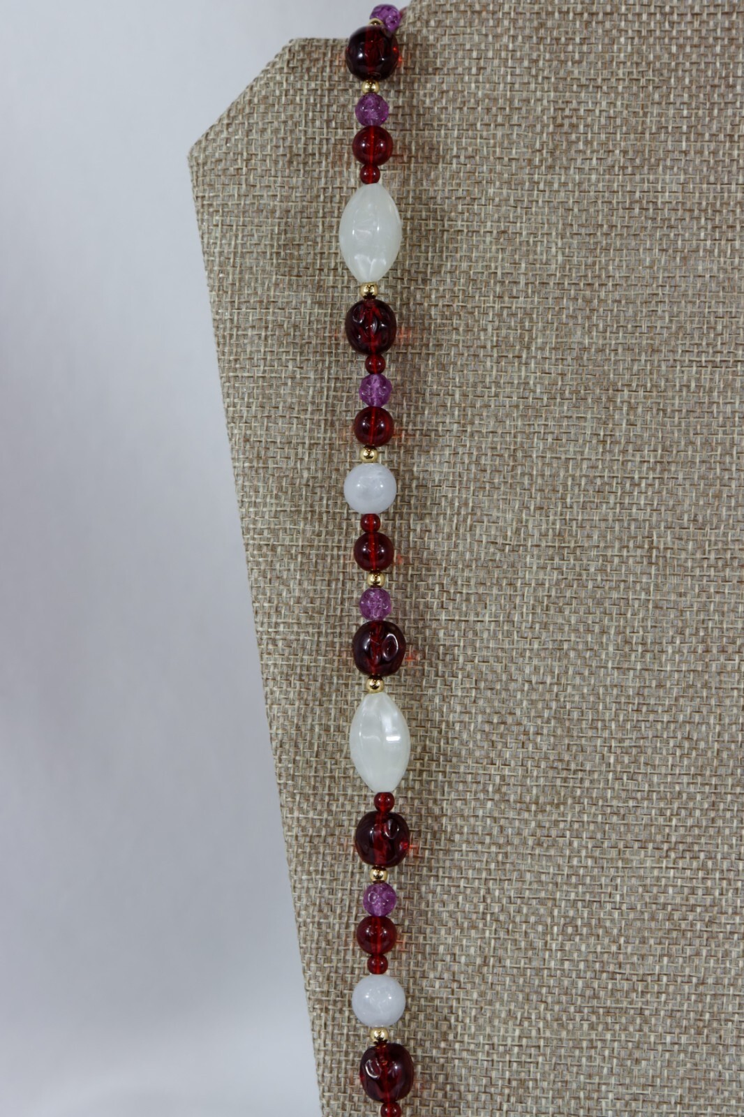 Monet Plastic Beaded Necklace, with Original Paper and Metal Tags, 38gr