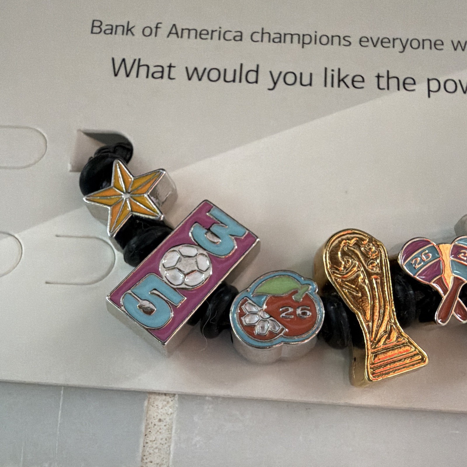 SUPER RARE MIAMI FIFA World Cup 26 BoA Charm Bracelet Multicolor w/ extra charms