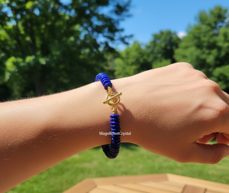 High Quality Lapis Lazuli Bracelet Healing Blue Crystal Energy Women Jewelry