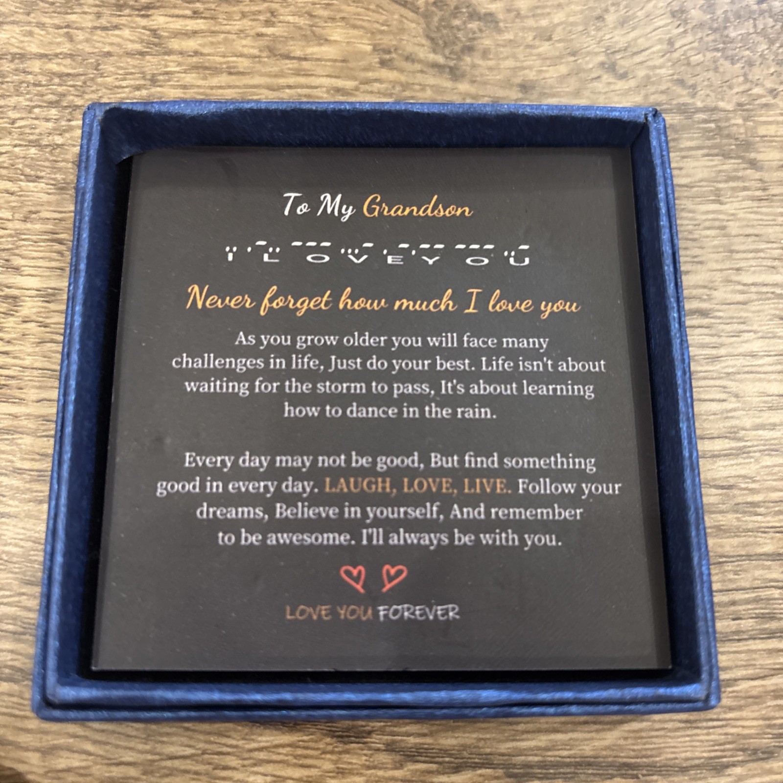 Handmade Infinity Bracelet Grandson Gift Braided Love You Forever from Grandma