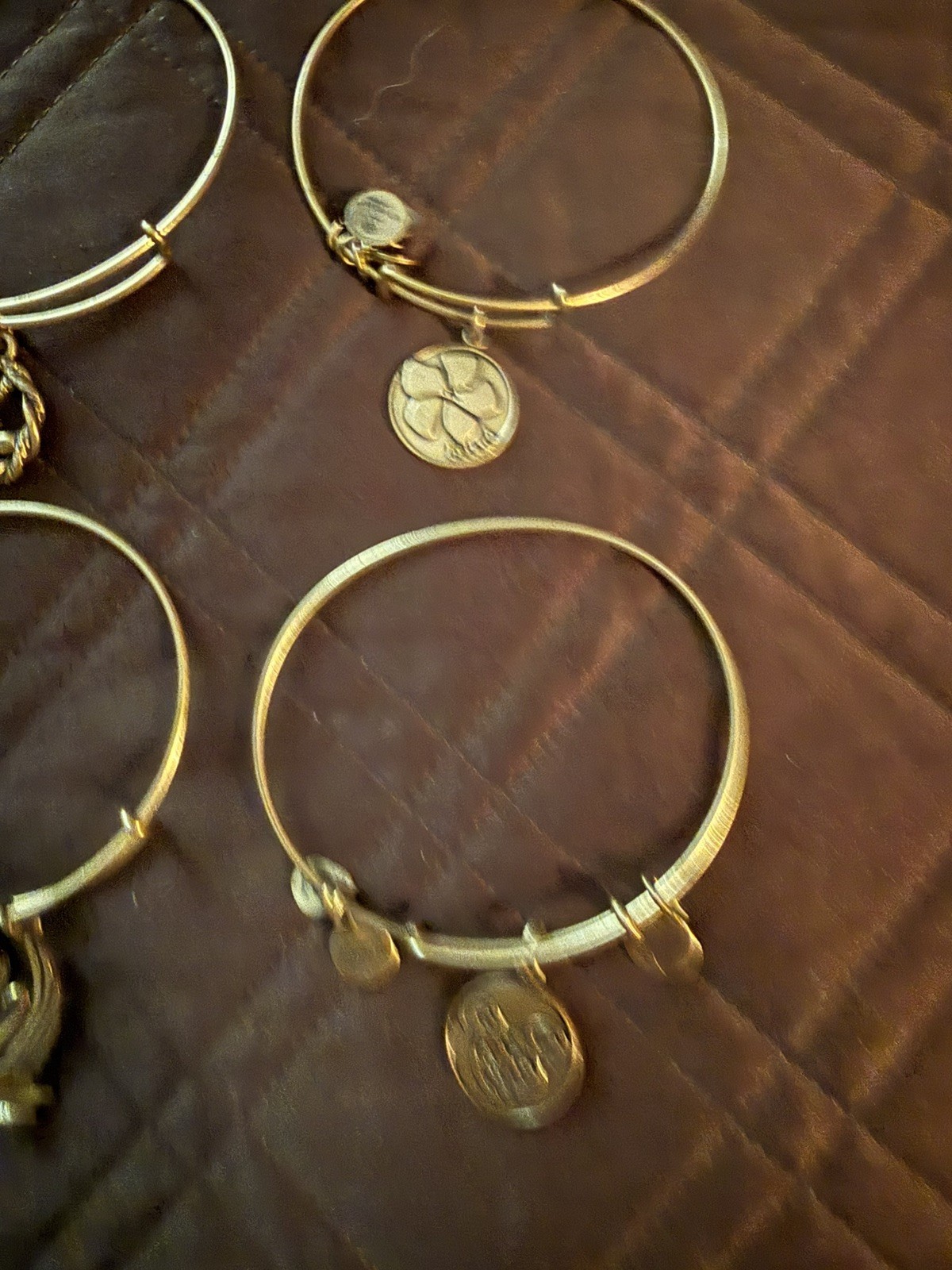 Alex And Ani Bracelets In Rose Gold Set Of 8