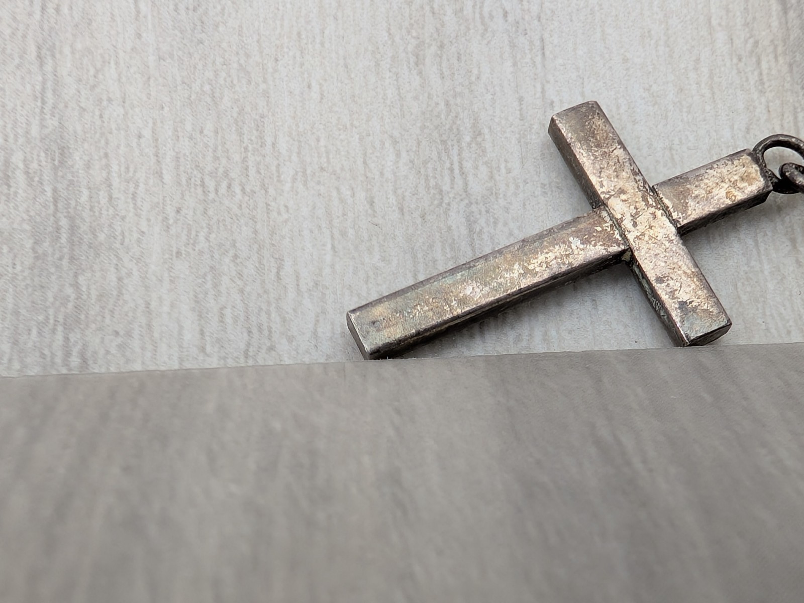 Cross Pendant Necklace 925 Sterling Silver Jesus Used Please Refer To The Pictur