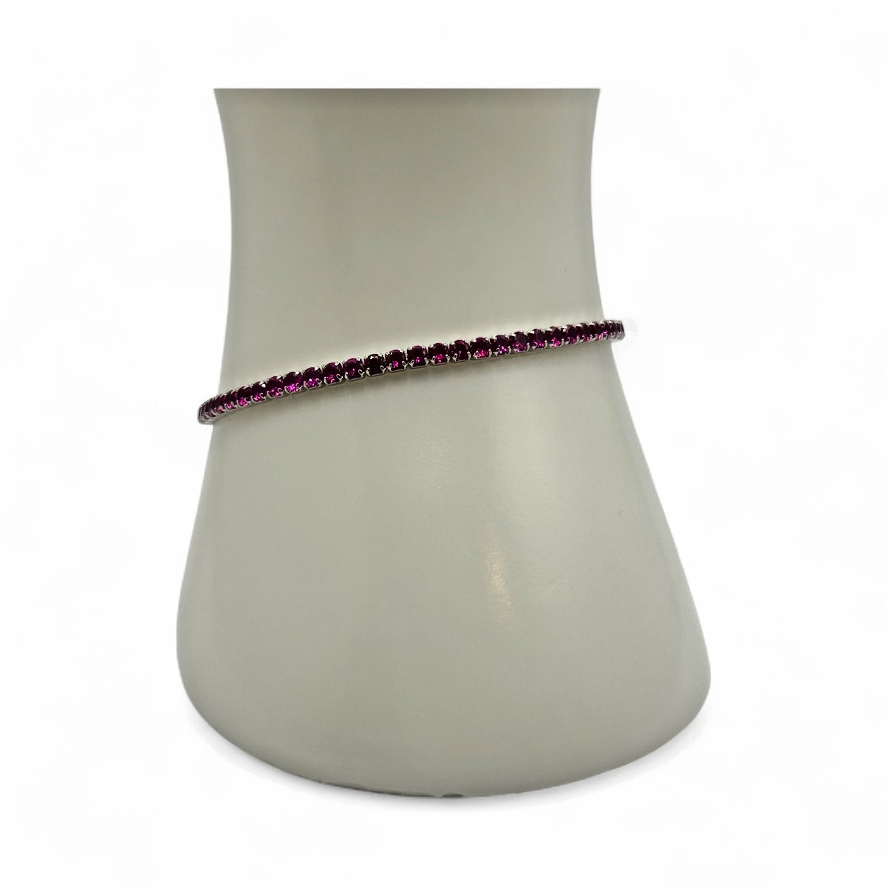 Anna Zuckerman Sterling Glamour Gem Bracelet Lab Ruby NWT + Free Gift