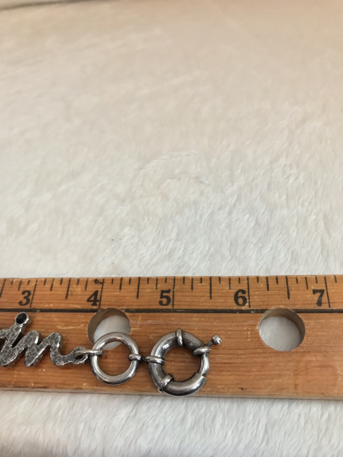 New LANVIN Silver L-A-N-V-I-N Key Chain, Charm, 6” Length
