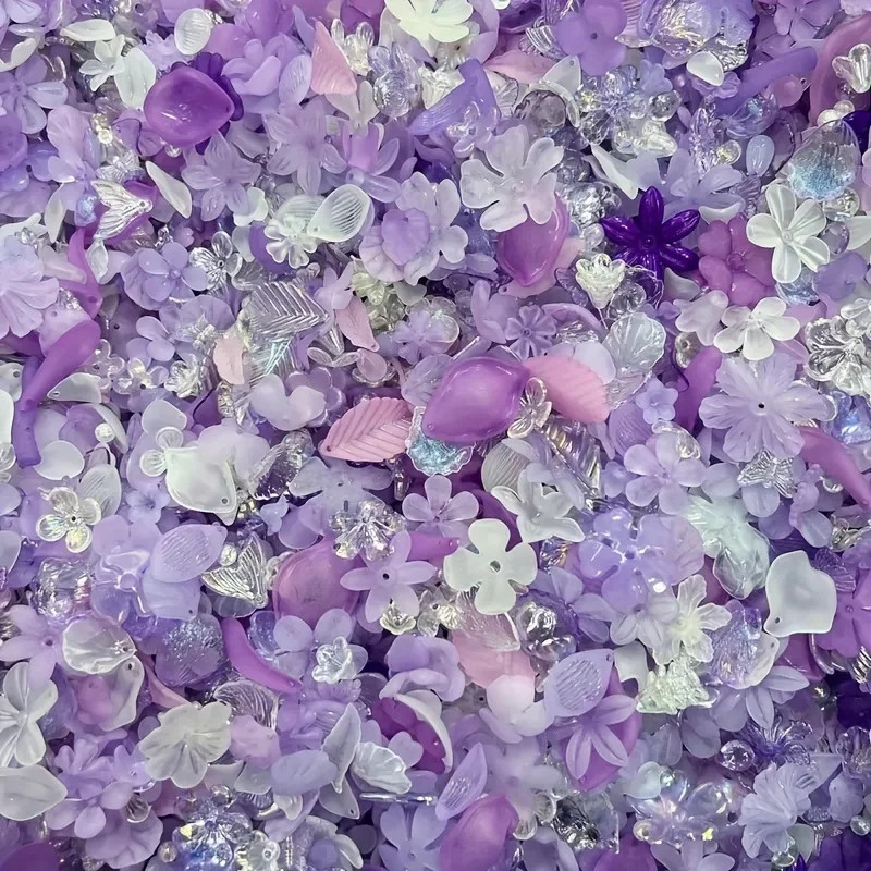 30G/1.05Oz Frosted Petal Butterfly Bow Mixed Style DIY Jewelry Bracelet Accessor