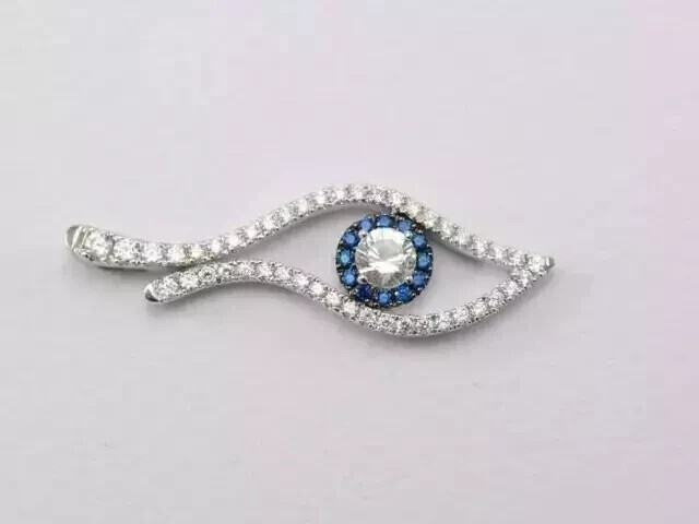Round Cut Simulated Diamond Stunning Pendant Chain In 14k White Gold Plated