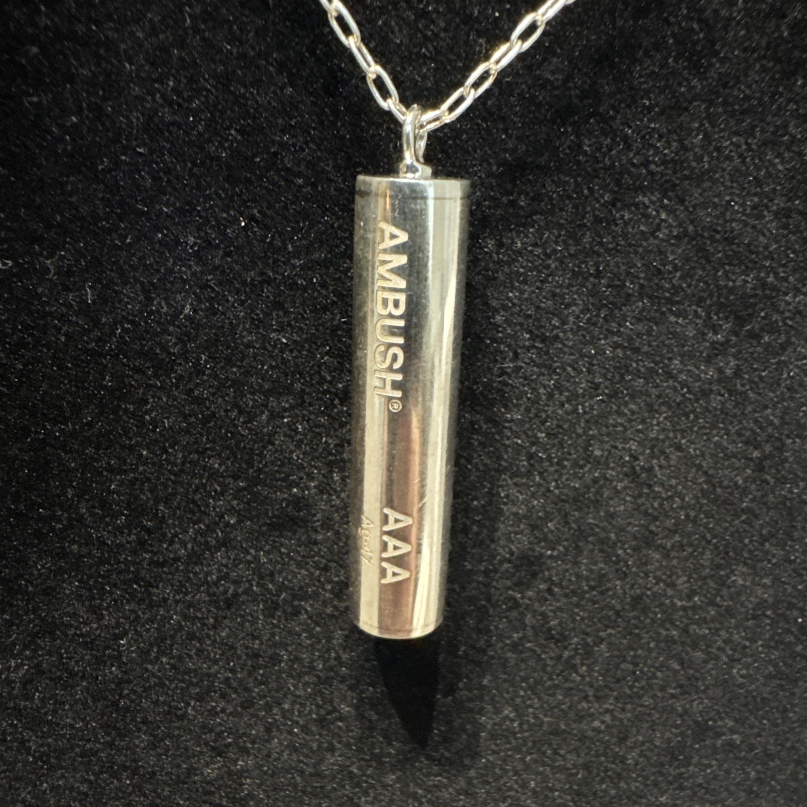 AMBUSH Battery Charm Necklace Sterling Silver 925 Unisex-Adult NEW £417