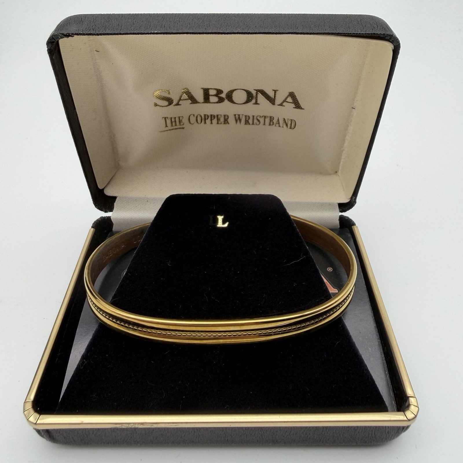 Men’s Vintage Sabona London Copper Gold Tone Layered Cuff Bracelet USA Made