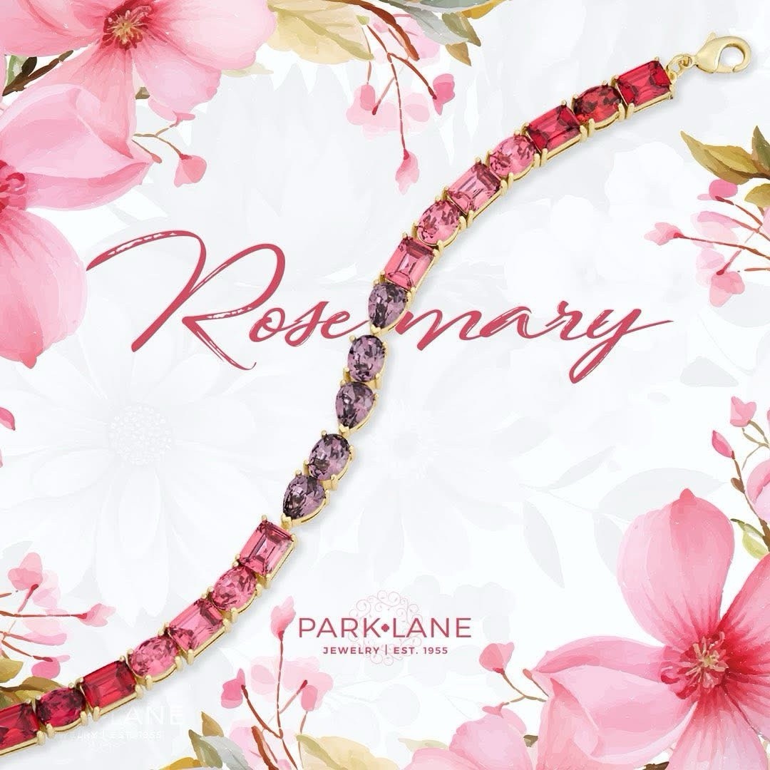 Park Lane ROSEMARY Purple Red & Rose Crystal Tennis Bracelet Retail $188