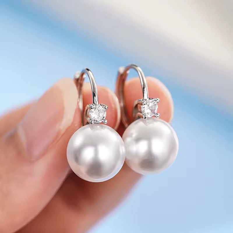 Imitation Pearl Dangle Earrings Engagement Temperament Female Jewelry