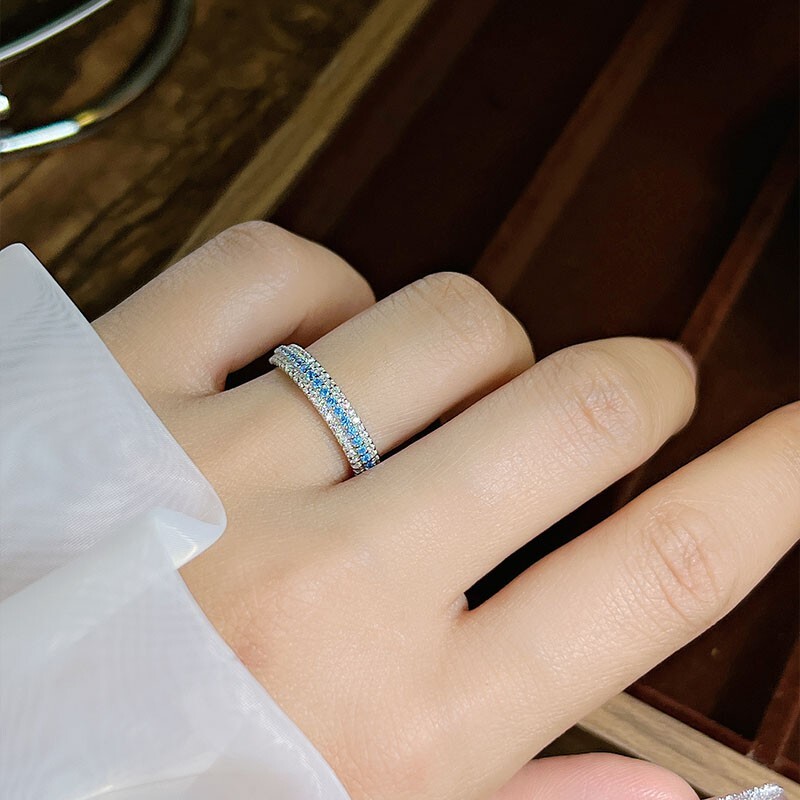 Neon Paraiba Artificial Tourmaline Ring, 18K Gold Vermeil, Stackable & Chic Gift
