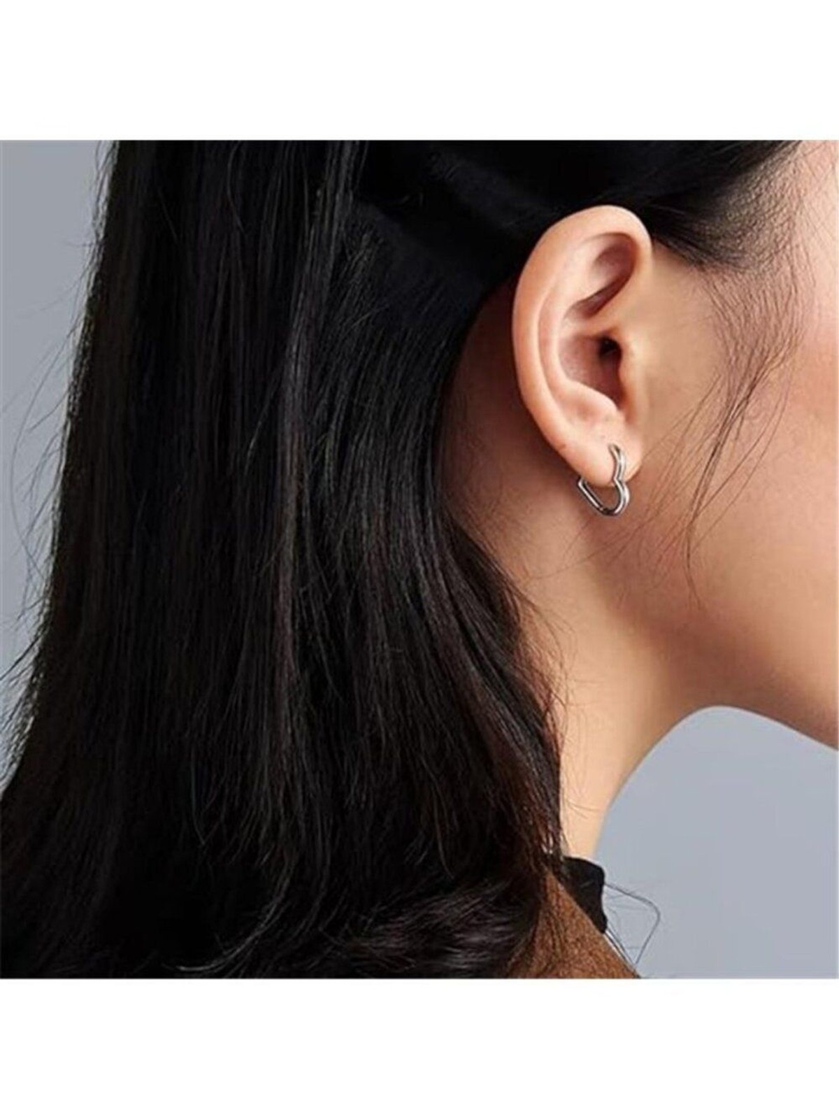 925 Sterling Silver 3 Pairs Heart Earrings Set for Women 14K Gold Plated Hoops