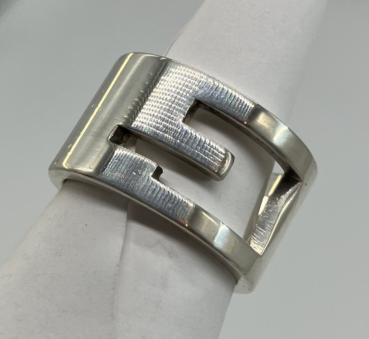 GUCCI Iconic Ring SV925 11.5g 12 (US 6.5)(52) Ring Width 1.2cm Free Shipping