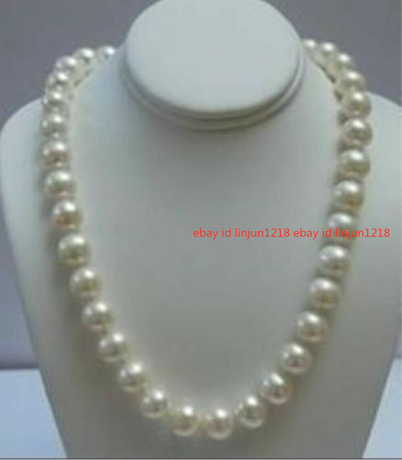 Beautiful! Natural 9-10MM White Round Pearl Beads Necklace 16-50″ AA