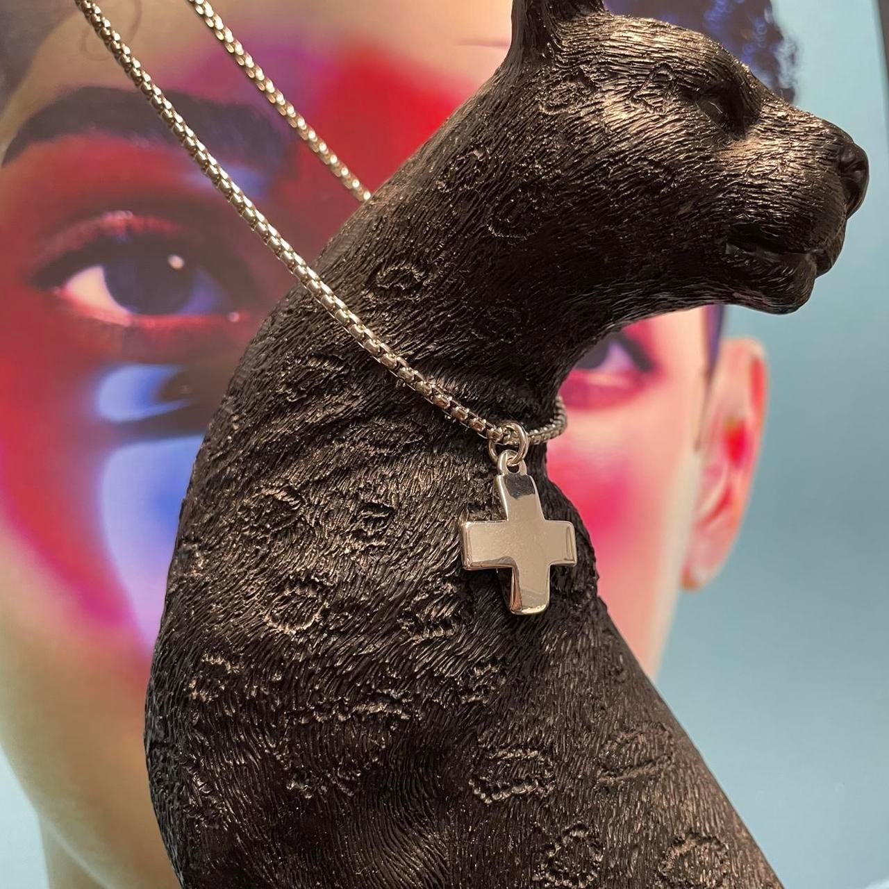 Saint Plus Pendant Chain Necklace – Silver Condition: Brand New