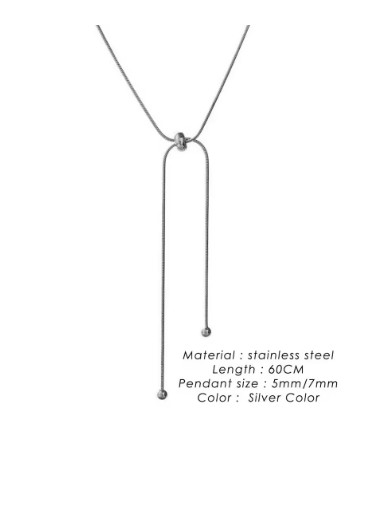 Snake Chain Adjustable Y Necklace for Woman Clavicle Pendant Stainlesssteel gift