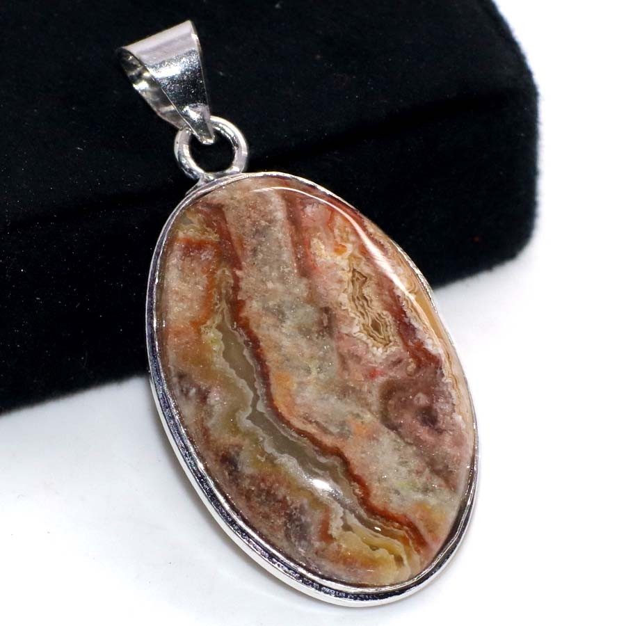 925 Silver Plated Mexican Laguna Lace Pendant Jewelry Size 1.8″ GW