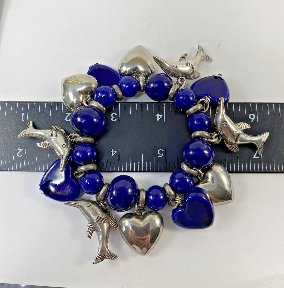 Rare Signed Zoe Coste Made In France Stretch Bracelet