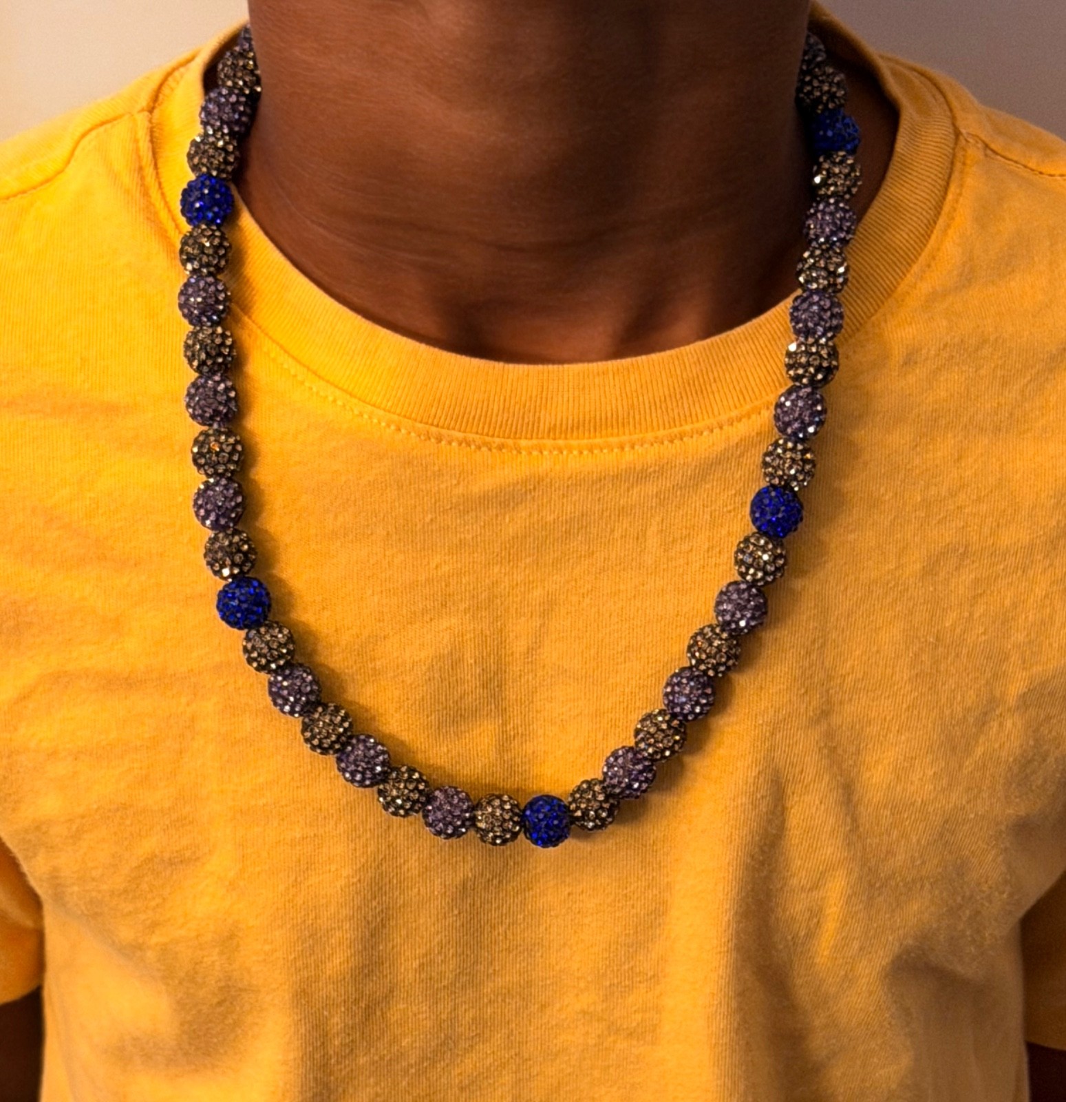 Children’s Sport Inspired Beaded Necklace, multicolored