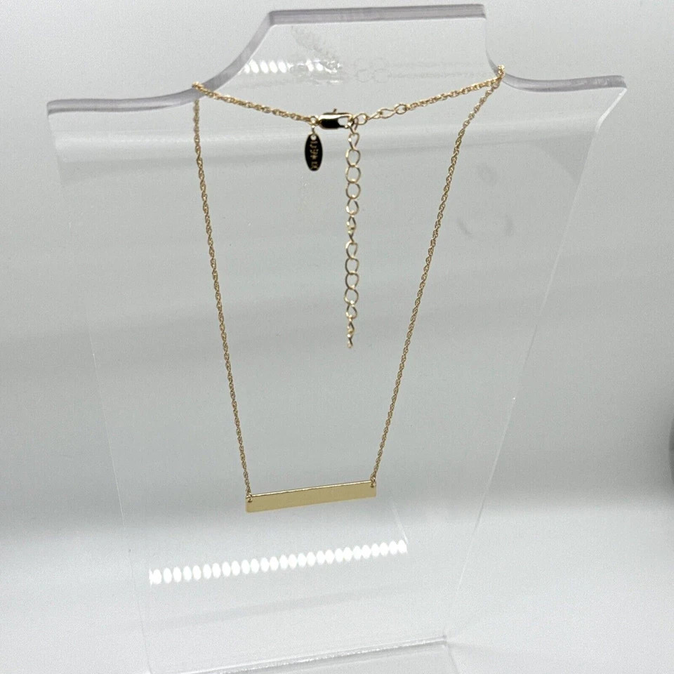 Designer Lenox Golden Bar Personalizable Necklace Rope Chain 17.25 Inches NWT