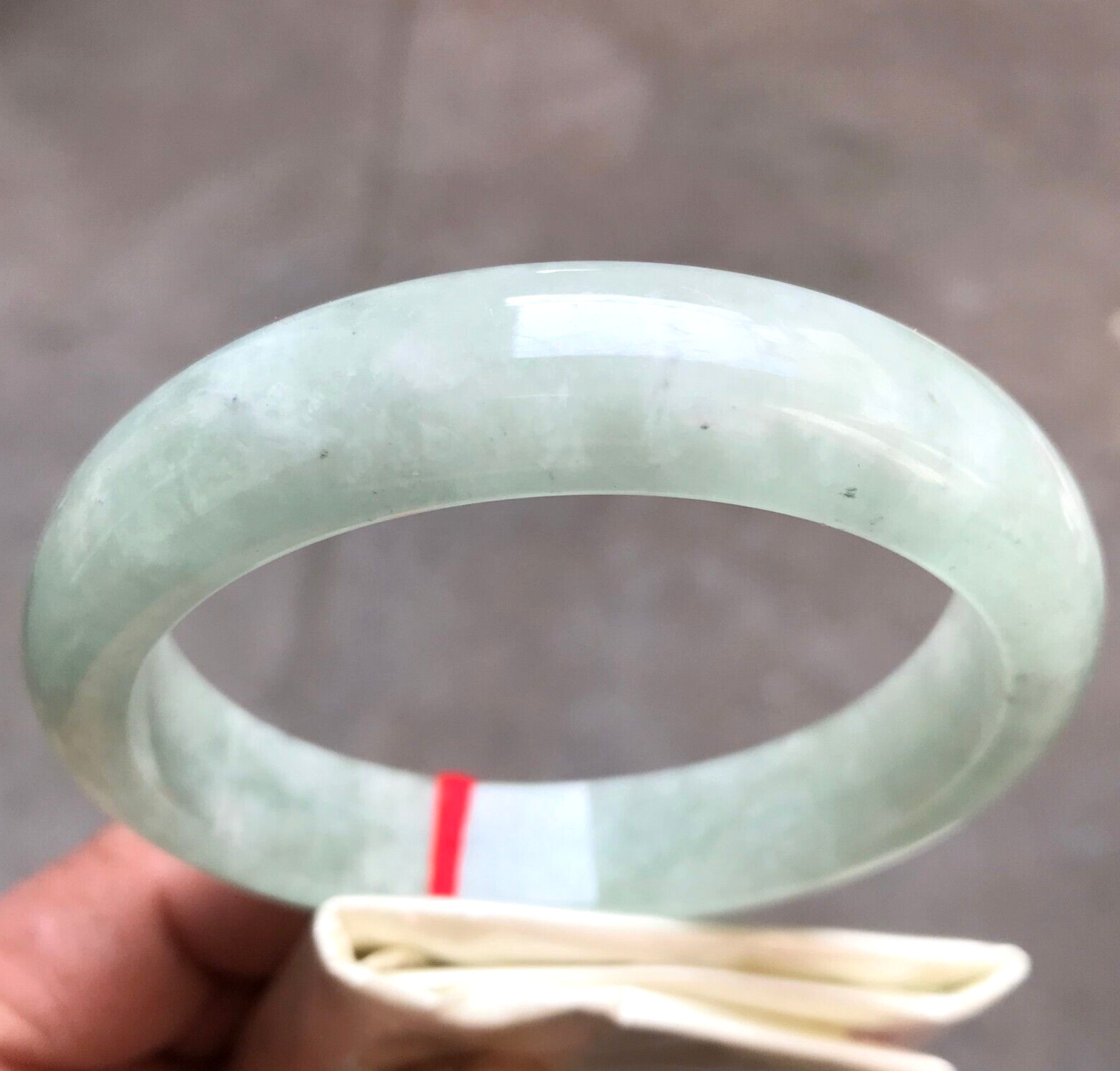 66.8MM Natural Icy Jadeite Jade Bracelet Burma Jadeite Jade Big Bangle