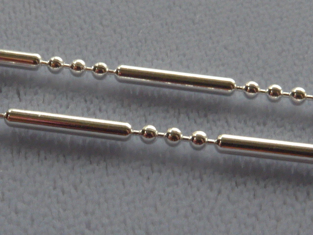 11″ ANKLE BRACELET ITALIAN STERLING SILVER BAR + 3 BEAD STYLE ITALY 925