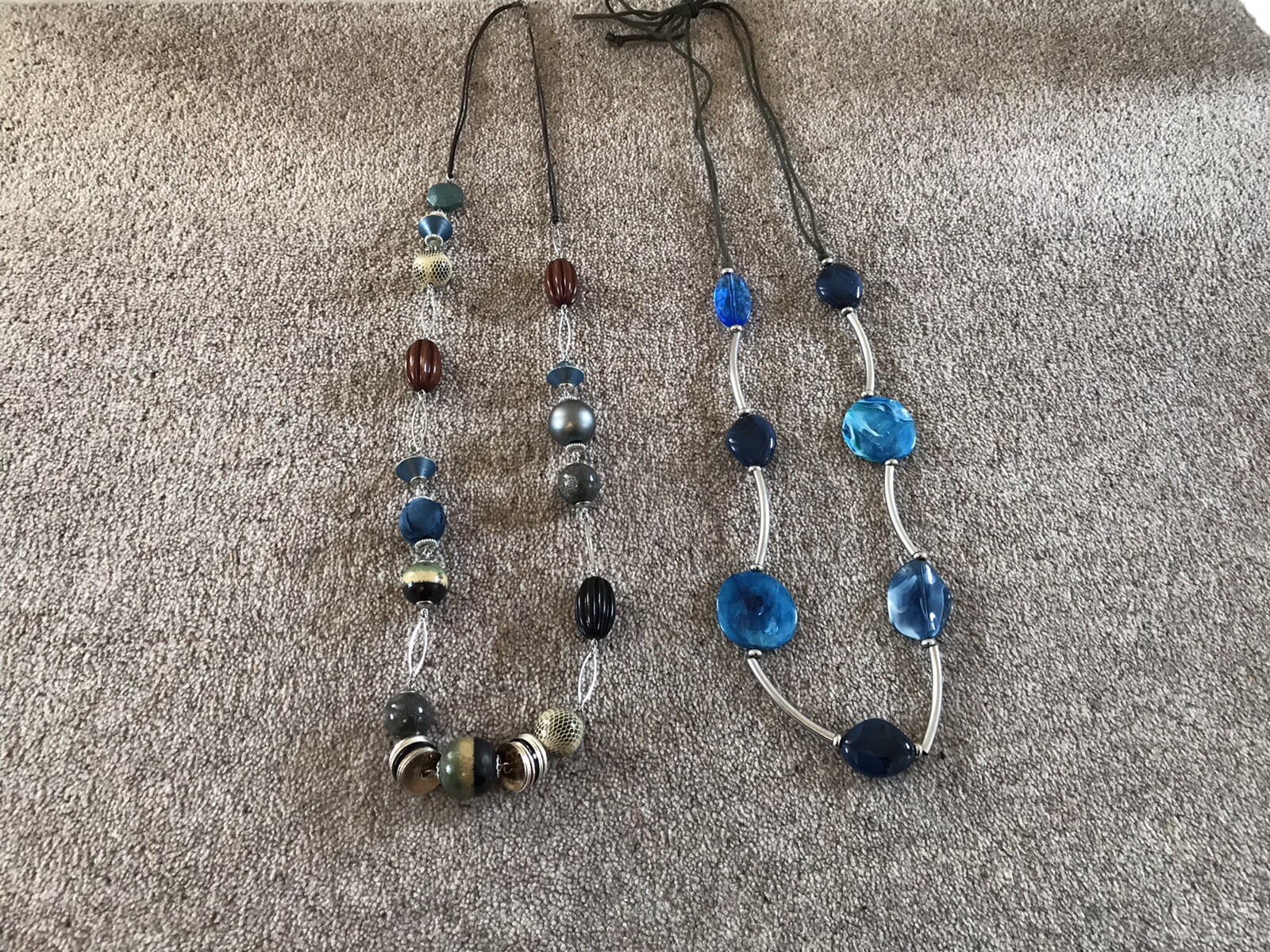 Next Costume Jewellery Necklace X2 Blue – Excellent Condition