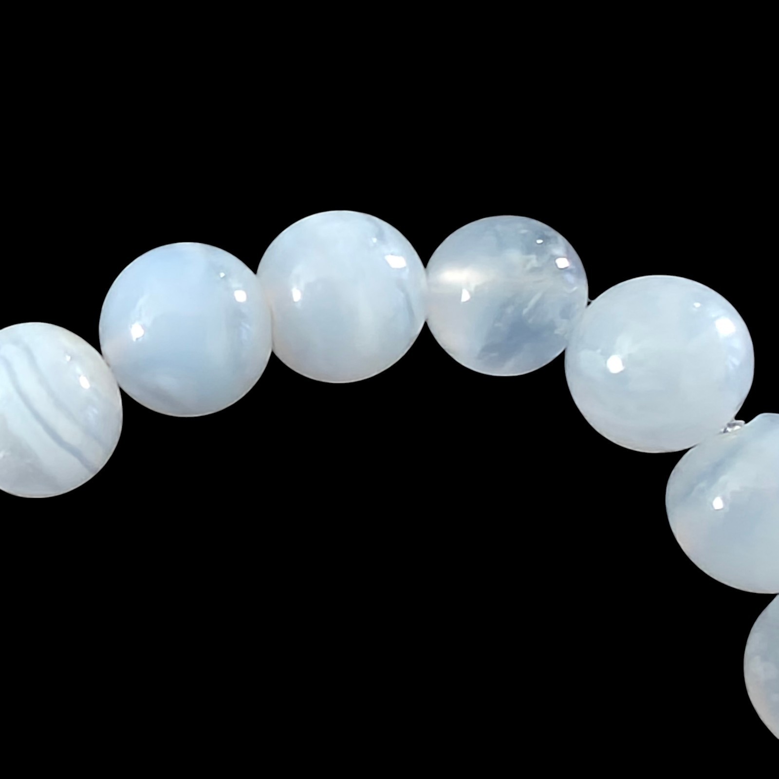 Blue Lace Agate Bracelet High Quality All natural Stones 8mm Beads Unisex