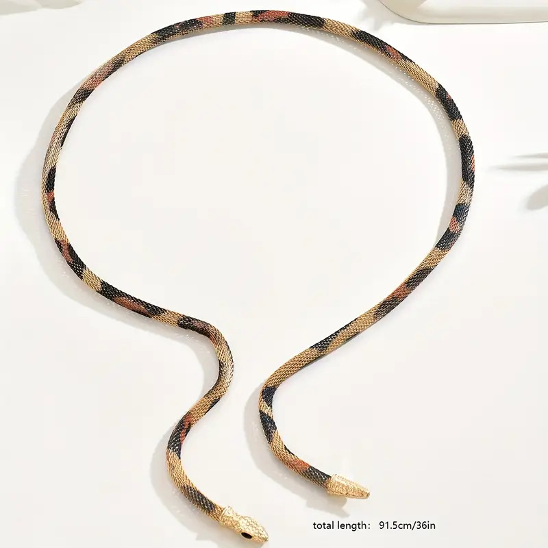 Scaled Multicolor Adjustable Snake Bracelet Necklace Jewelry Gothic Collar