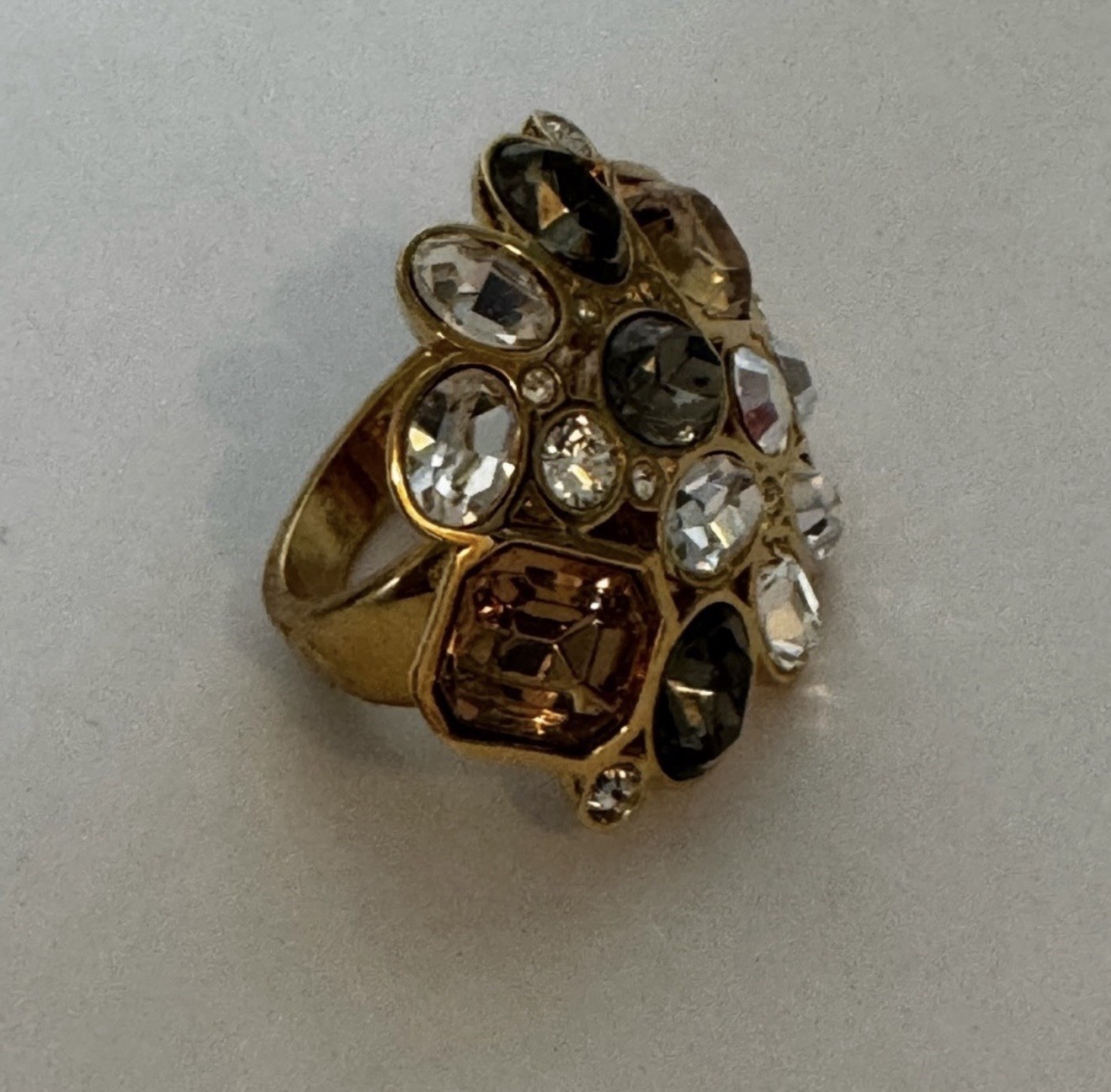 St. John Multi Gem Chunky Cocktail Ring