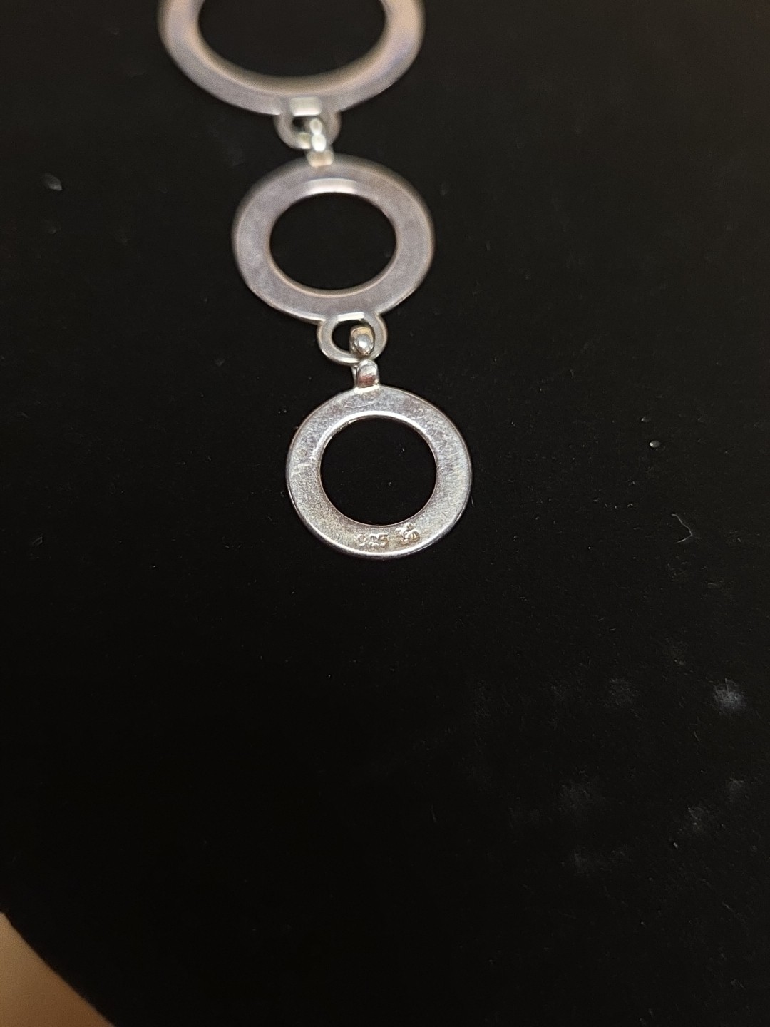 Fashion Jewelry 925 Sterling Silver 3 Circles Women Necklace *SEE PICS