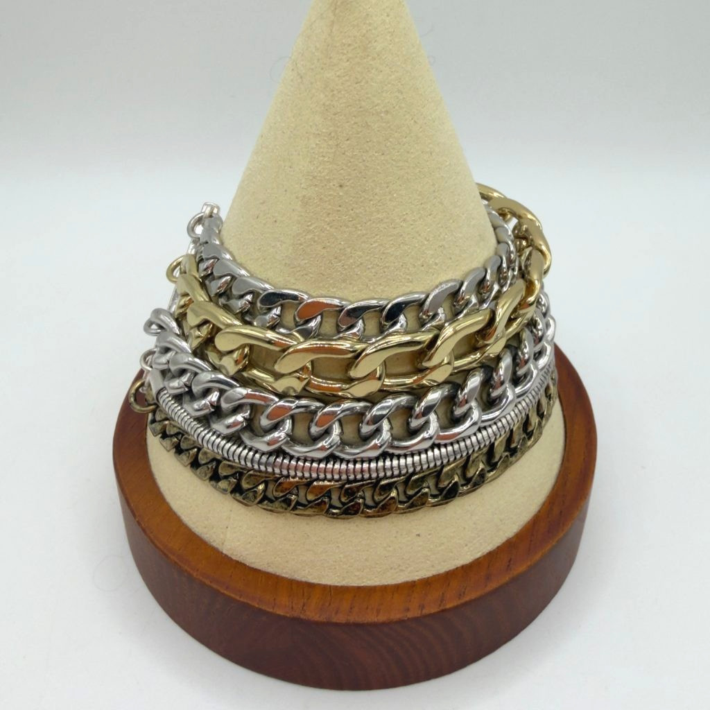 Jenny Bird Multi Chain Bracelet Adjustable 6.5-8.25 Bronze Silver Gold Tone