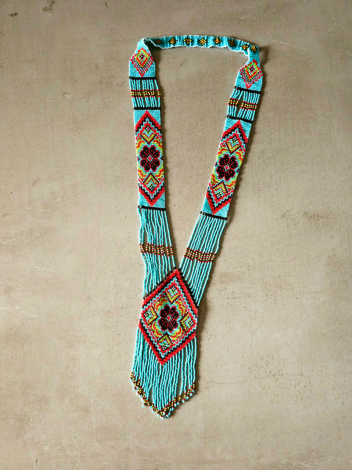 Handmade Necklace Seed Bead Boho American Style Nativ Beaded Multi Strand Gifts