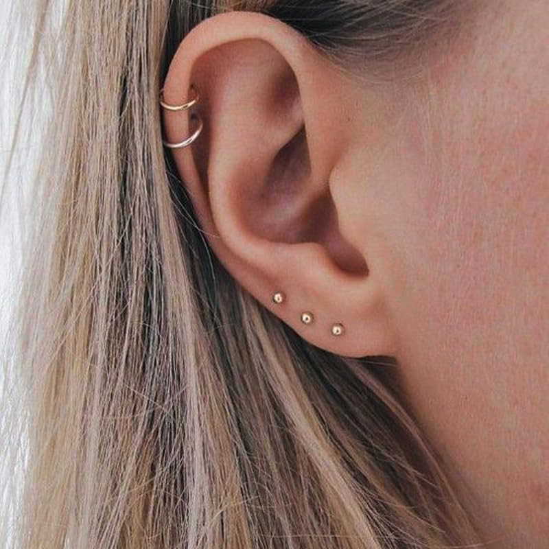 Small Gold Hoop Earrings, Lightweight 14K Gold Plated Huggie Hoop Earrings for C