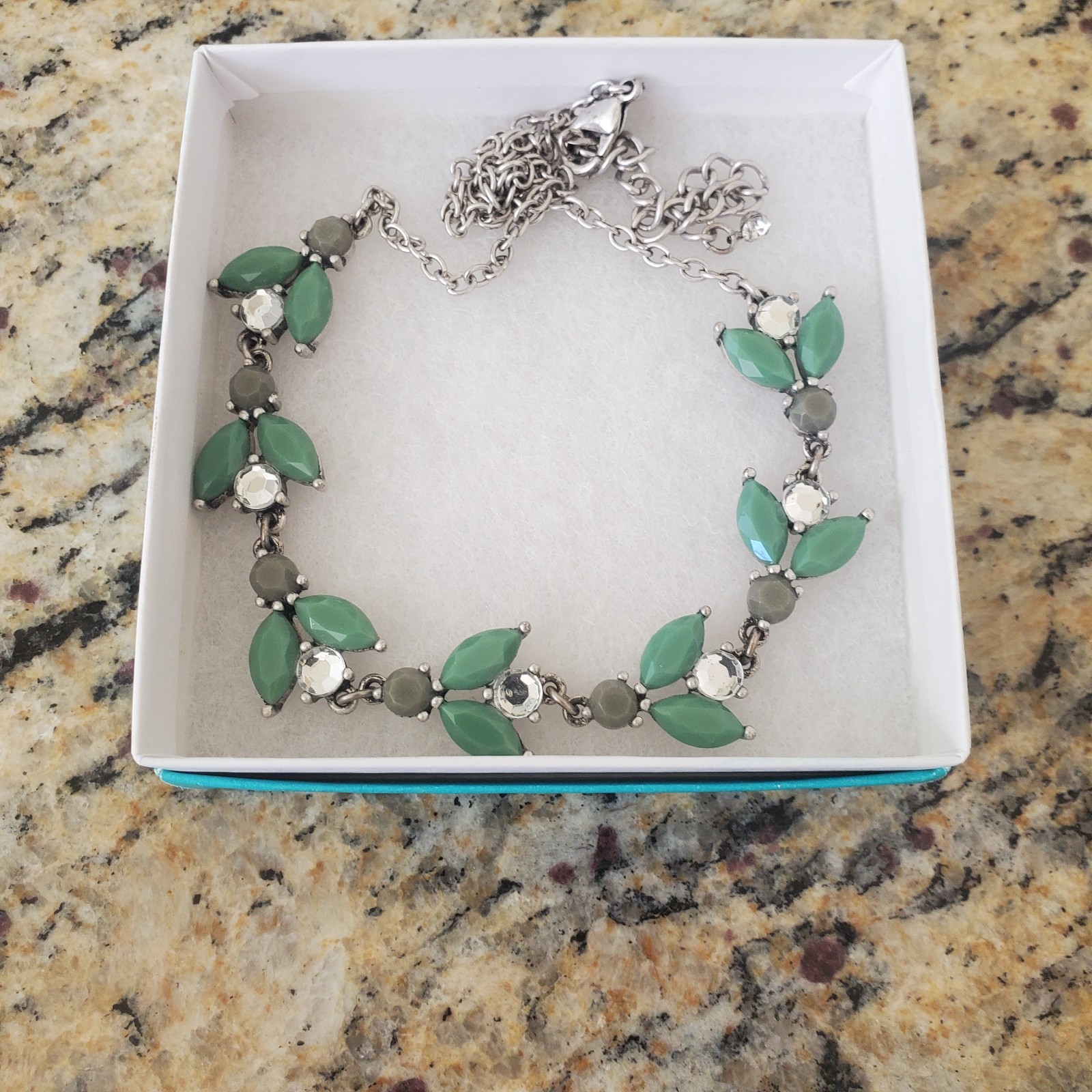 Hollie Statement Necklace Teal Green