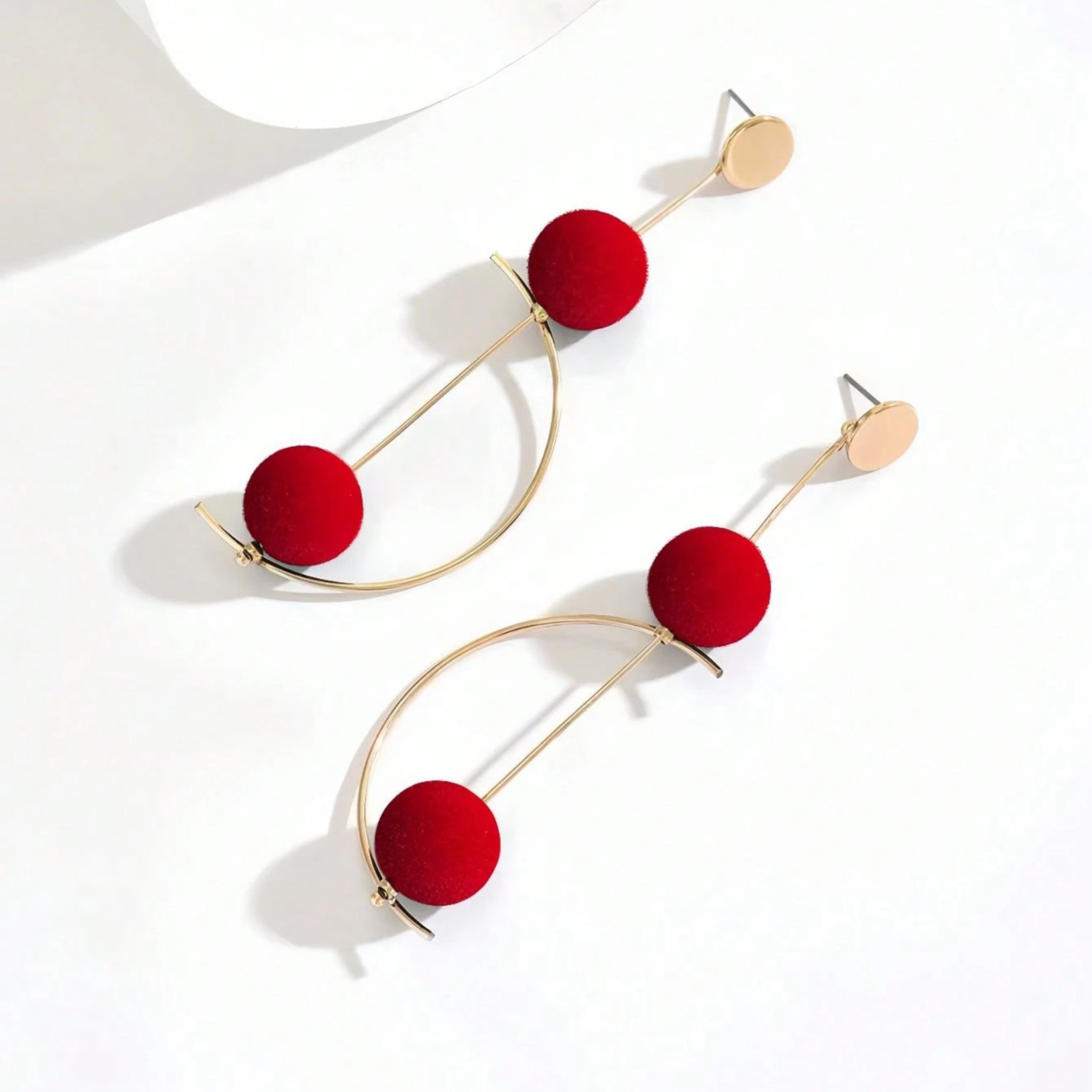 Boho Long Drop Earrings Rotatable Geometric Ball Pendant Retro Jewelry for Women