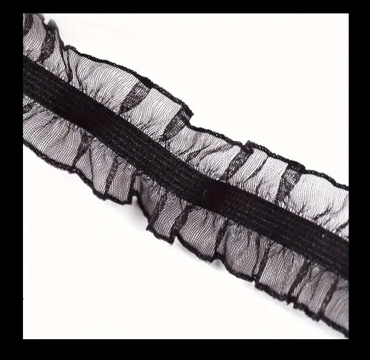 New Fashion Ladies Women Elastic Black,white Ruffle LACE Chakor Necklace party