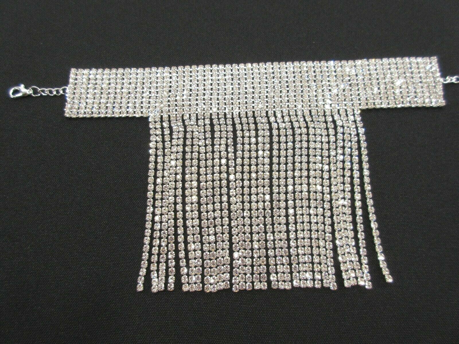 Rhinestone Fringe Anklet Sexy Crystal Ankle Bracelet for Heels Tassels Sparkly