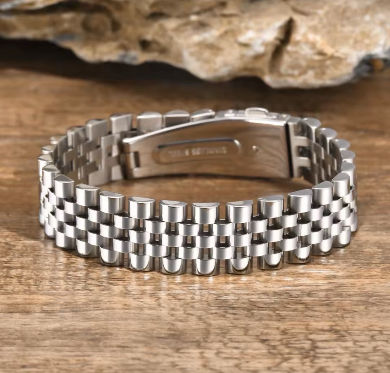15mm Link Bracelet, 19cm Stainless Steel Bracelet , Men’s and Women’s