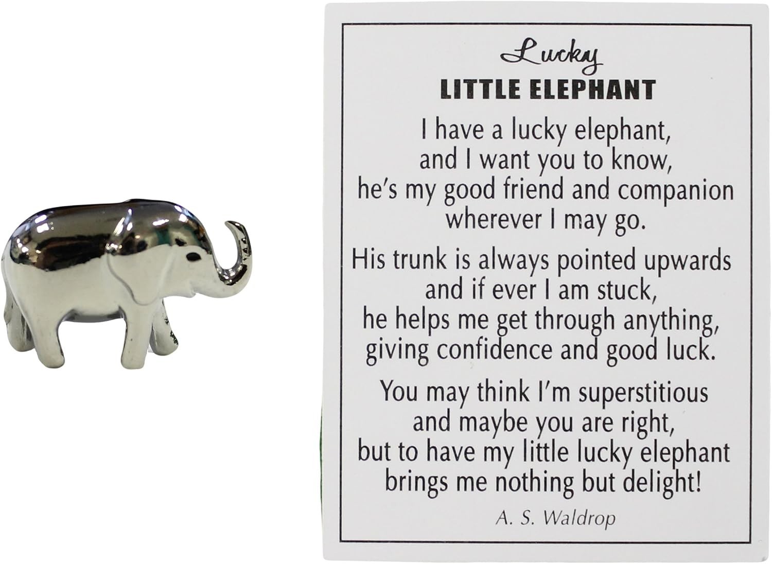 Lucky Little Elephant Charm with Story Card
