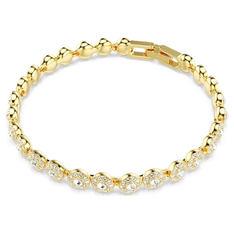 Swarovski Una Angelic Set, Necklace & Bracelet, Round Cut, Gold-Tone Plated