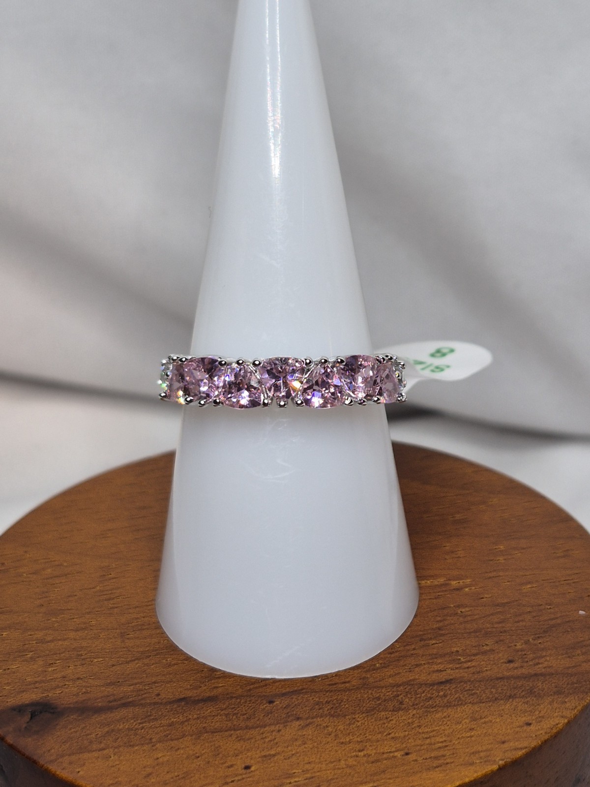 Bomb Party Ring Size 8 “All About Me” Rose Quartz On Rhodium Plating RBP5955