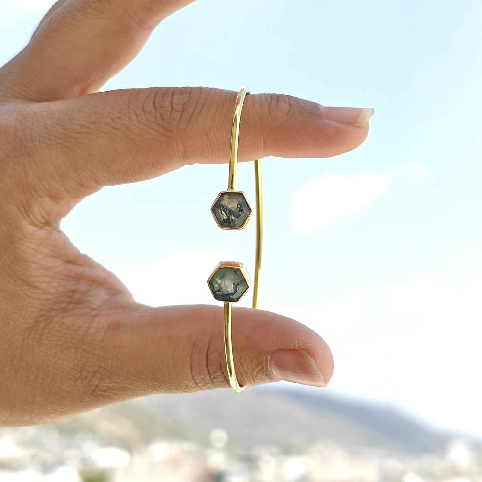 Handmade Multi Gemstone 18k Gold Plated Adjustable Stackable Jewelry For Gift